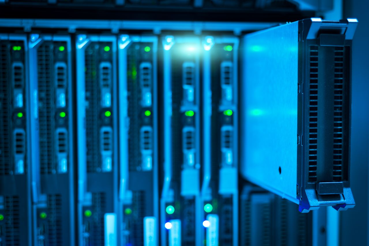 Modern server room infrastructure